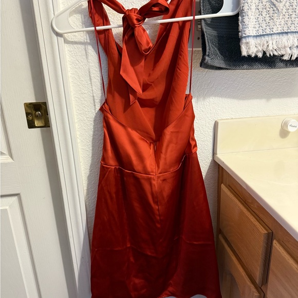 House of Harlow 1960 Burnt Orange satin Dress - Picture 3 of 5